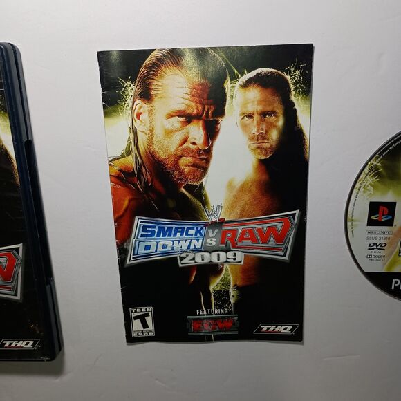 WWE SmackDown vs Raw 2009 PlayStation 2 PS2 CIB Complete Black Label Video Game - Picture 7 of 15